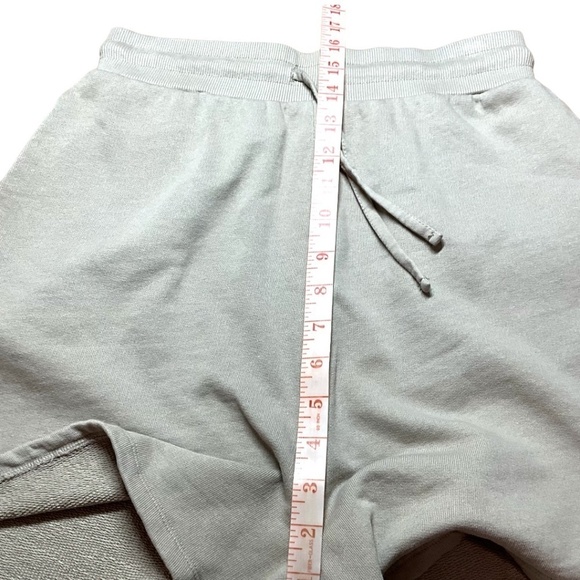 ZARA Grey Cotton French Terry Knit Shorts Drawstring Elasticized Waist US Sz M - Picture 7 of 11